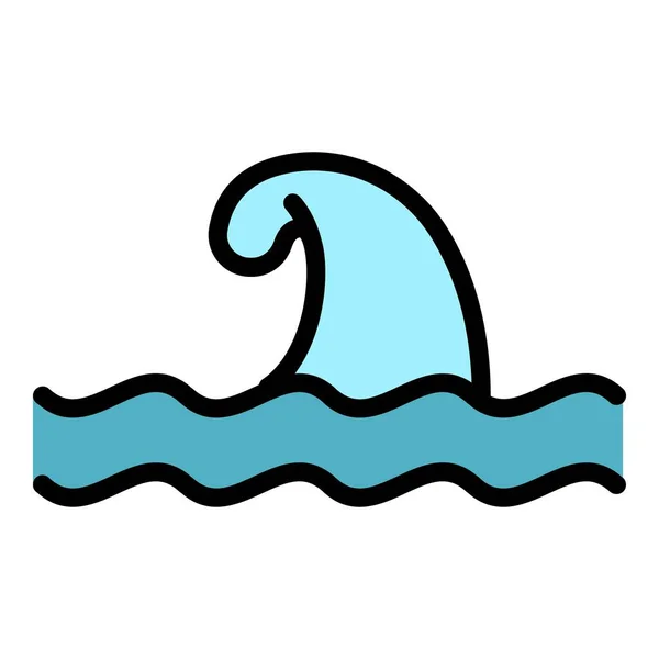 Значок Подводной Косатки Контур Подводной Иконки Косатки Вектор Веб Дизайна — стоковый вектор