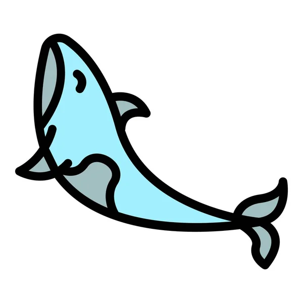 Икона Млекопитающих Китов Контур Векторный Значок Млекопитающих Китов Веб Дизайна — стоковый вектор