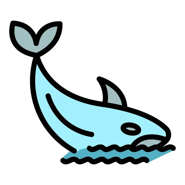 Delfin Killer Ikone Umriss Dolphin Killer Vektor Symbol Für Web — Stockvektor