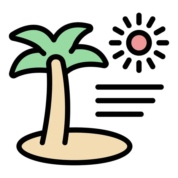 Palm Beach Icon Outline Palm Beach Vector Icon Web Design — Stock Vector