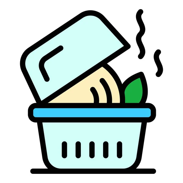 Snack Food Pack Symbol Umriss Snack Lebensmittelpackung Vektorsymbol Für Web — Stockvektor