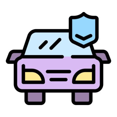 Sorumluluk araba ikonu. Beyaz arkaplan renginde izole edilmiş web tasarımı için Taslak Sorumluluk araba vektör simgesi