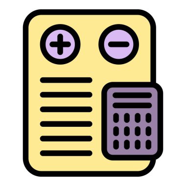 Sorumluluk hesap makinesi simgesi. Beyaz arkaplan rengi üzerinde izole edilmiş web tasarımı için Taslak Sorumluluk hesap makinesi vektör simgesi