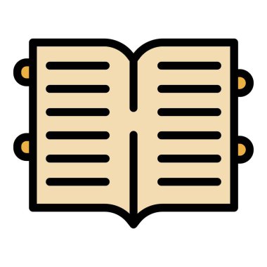Kitap simgesini aç. Beyaz arkaplan rengi üzerinde izole edilmiş web tasarımı için açık kitap vektör simgesi