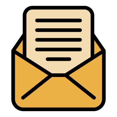 Okul zarfı simgesi. Beyaz arkaplan rengi üzerinde izole edilmiş web tasarımı için okul zarf vektör simgesi