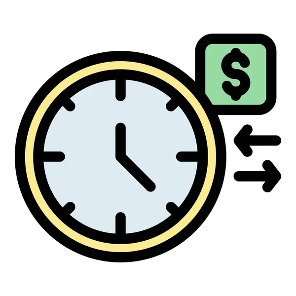 Time Payment Cancellation Icon Outline Time Payment Cancellation Vector Icon — Stock Vector