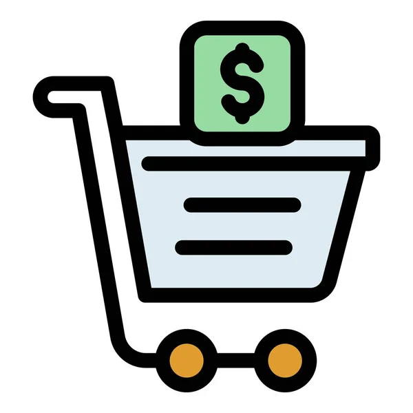 Shopping Betalning Annullering Ikon Disposition Shopping Betalning Annullering Vektor Ikon — Stock vektor