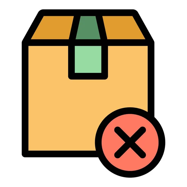 Parcel Payment Cancellation Icon Outline Parcel Payment Cancellation Vector Icon — Stock Vector
