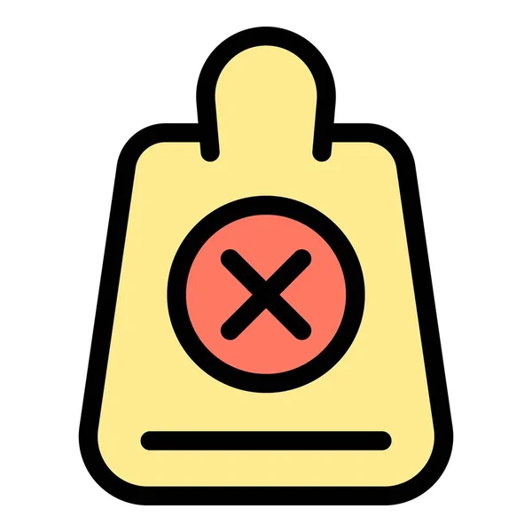 Reject Shop Bag Icon Outline Reject Shop Bag Vector Icon — Stock Vector