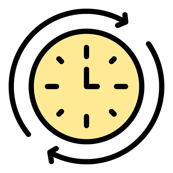 Rush Δουλειά Τοίχο Εικονίδιο Ρολόι Περίγραμμα Rush Job Ρολόι Διάνυσμα — Διανυσματικό Αρχείο