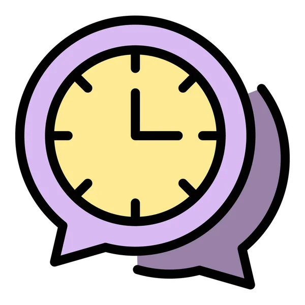 Rush Job Chat Time Icon Outline Rush Job Chat Time — Stock Vector