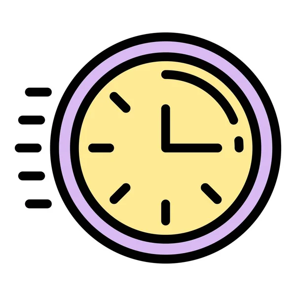 대작업 아이콘이야 Outline Rush Job Time Work Vector Icon Web — 스톡 벡터
