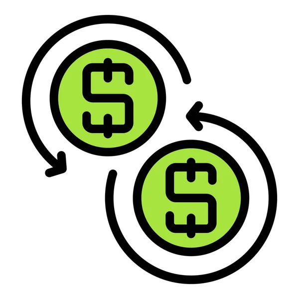 Result Money Convert Icon Outline Result Money Convert Vector Icon — Stock Vector
