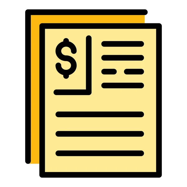 Result Money Finance Paper Icon Outline Result Money Finance Paper — Stock Vector