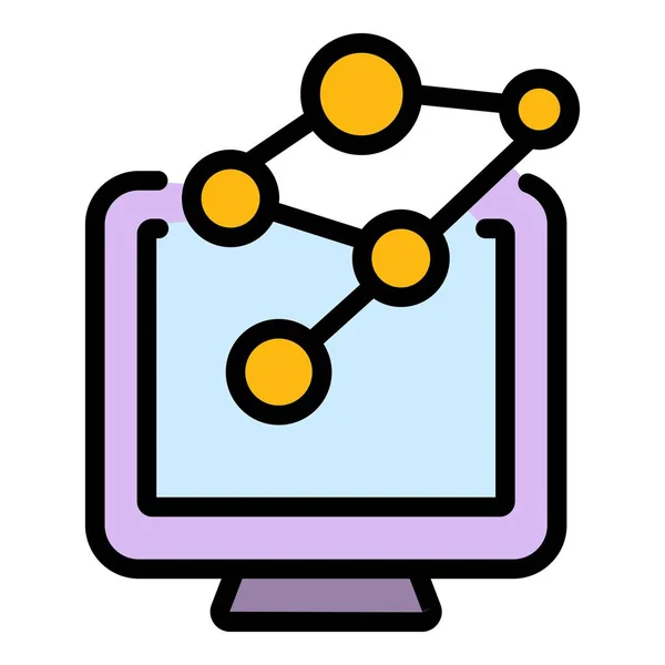 stock vector Balance market studies icon. Outline Balance market studies vector icon for web design isolated on white background color flat