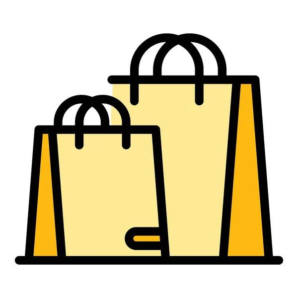 Rechase Bags Icon Контур Покупка Мешки Векторный Значок Веб Дизайна — стоковый вектор