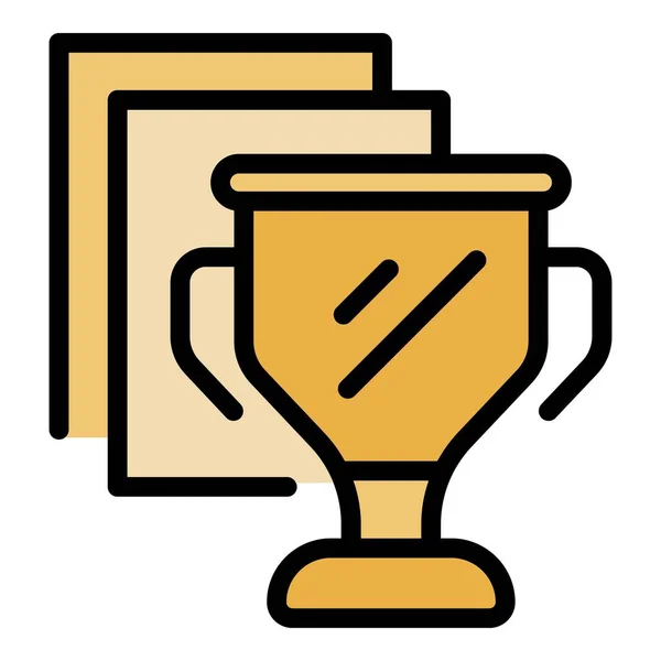 Schoolprijs Icoon Outline School Award Vector Icoon Voor Web Design — Stockvector