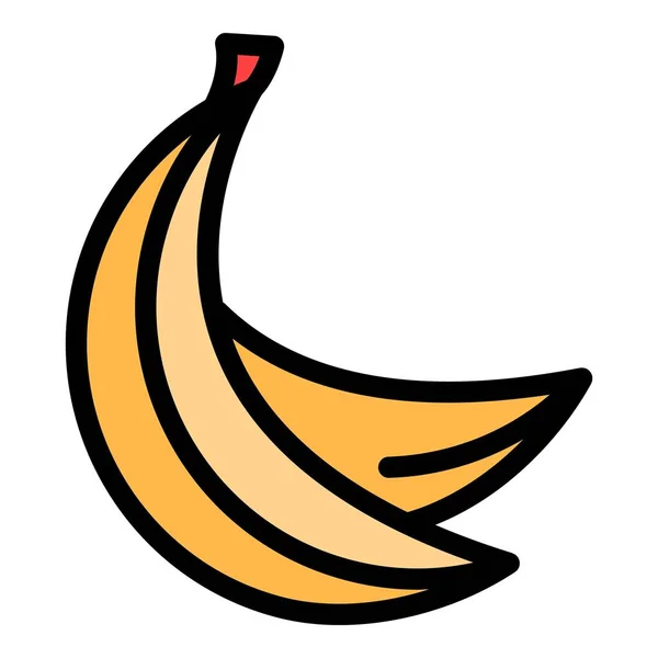 바나나 단백질 아이콘이야 평면에 디자인을 바나나 단백질 아이콘 — 스톡 벡터