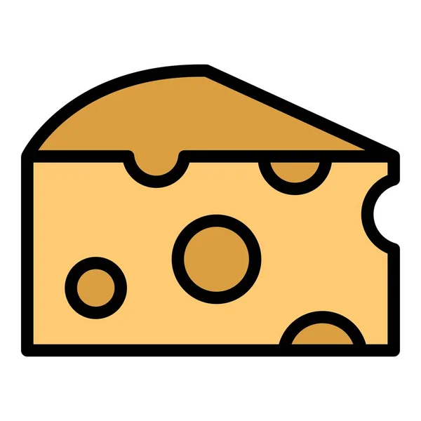 チーズタンパク質のアイコン 概要白を基調としたウェブデザインのためのチーズタンパク質ベクトルアイコンフラット — ストックベクタ