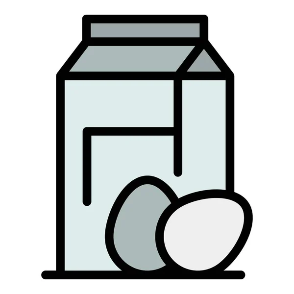 Икона Молочного Белка Контур Молочный Белок Вектор Значок Веб Дизайна — стоковый вектор
