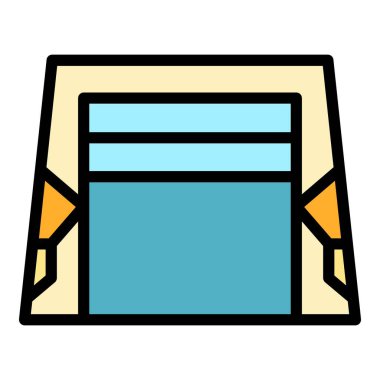 Akıllı garaj sistemi simgesi. Beyaz arkaplan rengi üzerinde izole edilmiş web tasarımı için Akıllı garaj sistemi vektör simgesi