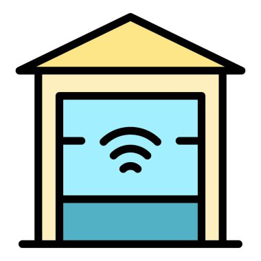 Akıllı ev ikonu. Beyaz arkaplan renginde izole edilmiş web tasarımı için Akıllı ev vektör simgesi