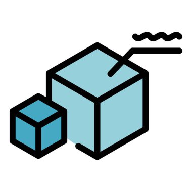 Büyük veri entegrasyon simgesi. Beyaz arkaplan renginde izole edilmiş web tasarımı için Büyük veri entegrasyon vektörü simgesi