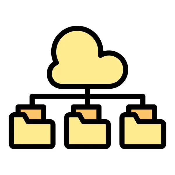 Icône Cloud Stockage Données Aperçu Icône Vectorielle Cloud Stockage Données — Image vectorielle