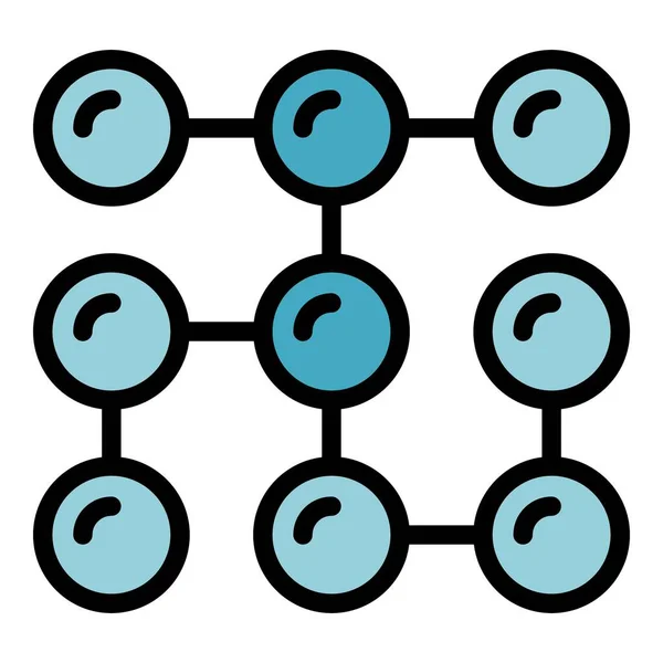 Blockchain Datenbanksymbol Umriss Blockchain Datenbank Vektor Symbol Für Web Design — Stockvektor