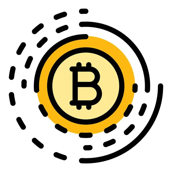 Bitcoin Icône Monnaie Aperçu Bitcoin Icône Vectorielle Monnaie Pour Conception — Image vectorielle