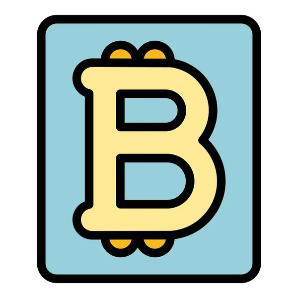 Icono Pago Bitcoin Esquema Bitcoin Icono Vector Pago Para Diseño — Archivo Imágenes Vectoriales