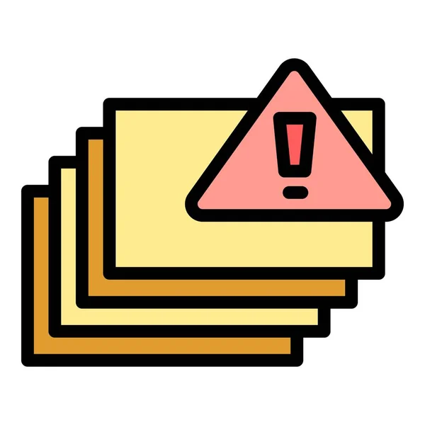 Warning Printing Sheets Icon Outline Warning Printing Sheets Vector Icon — Stock Vector