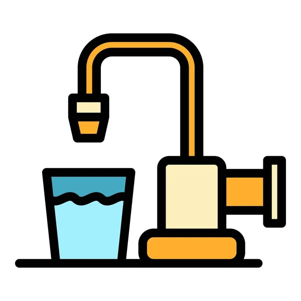 Tik Water Icoon Outline Tap Water Vector Icoon Voor Web — Stockvector
