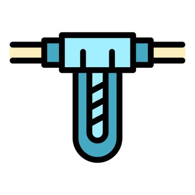 Filtre su simgesi işleniyor. Beyaz arkaplan renklerinde izole edilmiş web tasarımı için ana hatlı filtre su vektör simgesi