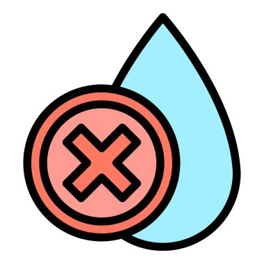 Kirli su damlası ikonu. Beyaz arkaplan rengi üzerinde izole edilmiş web tasarımı için Kirli su bırakma vektör simgesi