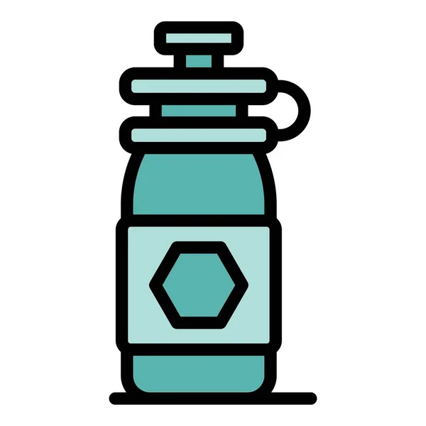 Икона Бутылочки Трипа Контур Поездка Бутылку Вектор Значок Веб Дизайна — стоковый вектор