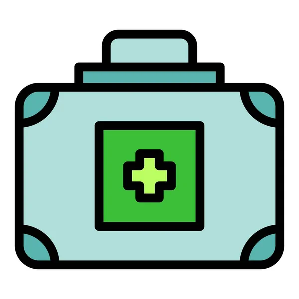 旅行医疗包图标 在白色背景色平面上隔离网页设计的旅行医疗包矢量图标 — 图库矢量图片
