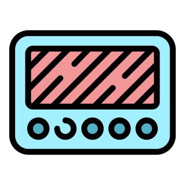 Izgara fırın ikonu. Beyaz arkaplan renginde izole edilmiş web tasarımı için ana ızgara fırın vektör simgesi