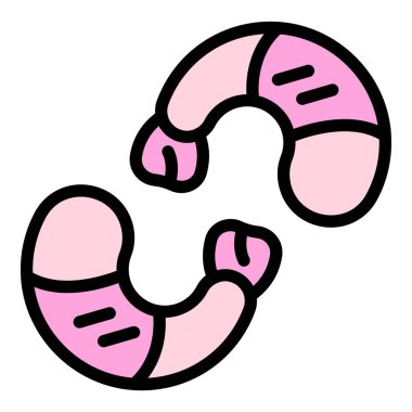 Izgara karides ikonu. Beyaz arkaplan renginde izole edilmiş web tasarımı için ızgara karides vektör simgesi