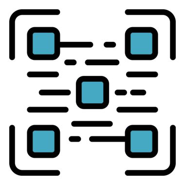 QR kod simgesi sipariş et. Beyaz arkaplan rengi üzerinde izole edilmiş web tasarımı için qr kod vektör simgesi taslağı