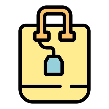 Teslimat poşeti ikonu. Beyaz arkaplan renginde izole edilmiş web tasarımı için ana paket taşıyıcı simgesi