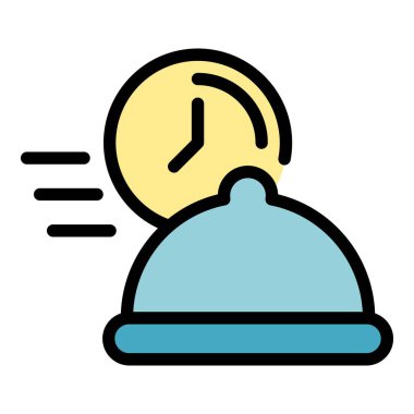 Hızlı teslimat ikonu. Beyaz arkaplan renginde izole edilmiş web tasarımı için hızlı dağıtım vektör simgesi