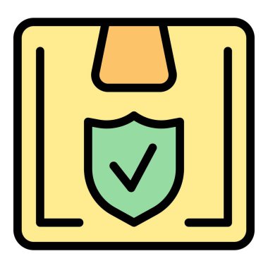 Güvenli parsel simgesi. Beyaz arkaplan rengi üzerinde izole edilmiş web tasarımı için Güvenli parsel vektör simgesi