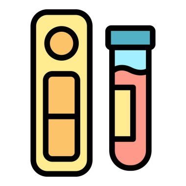 Laboratuvar test simgesi. Beyaz arkaplan rengi üzerinde izole edilmiş web tasarımı için ana laboratuar test vektör simgesi