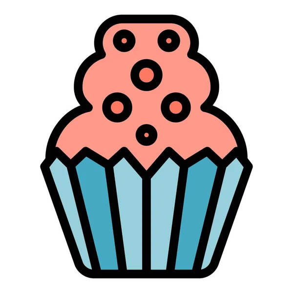 Ikona Cukrářských Muffinů Obrys Cukrářské Muffin Vektor Ikona Pro Web — Stockový vektor