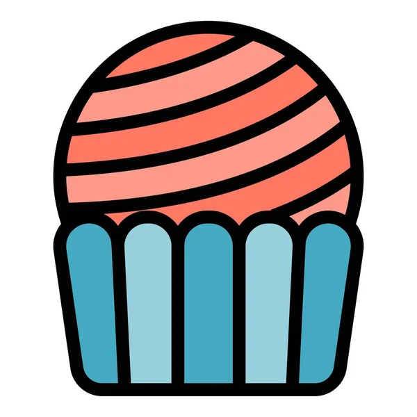 Cookie Muffin Icoon Outline Cookie Muffin Vector Icoon Voor Web — Stockvector