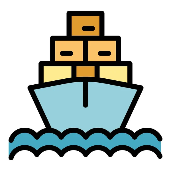 Fartygsikonen Disposition Shipping Båt Vektor Ikon För Webbdesign Isolerad Vit — Stock vektor