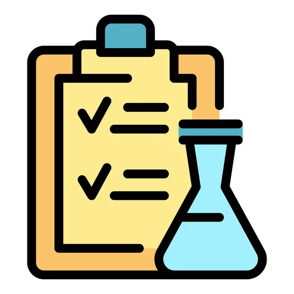 Testpictogram Voor Kolven Outline Flask Test Vector Icoon Voor Web — Stockvector