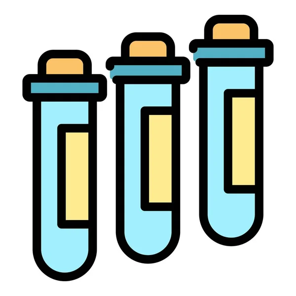 Symbol Für Medizinische Glasröhren Umriss Medizinische Glasröhren Vektor Symbol Für — Stockvektor