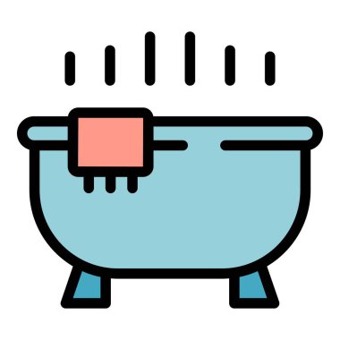 Akşam banyosu ikonu. Beyaz arkaplan renginde izole edilmiş web tasarımı için Akşam Banyo vektörü simgesi